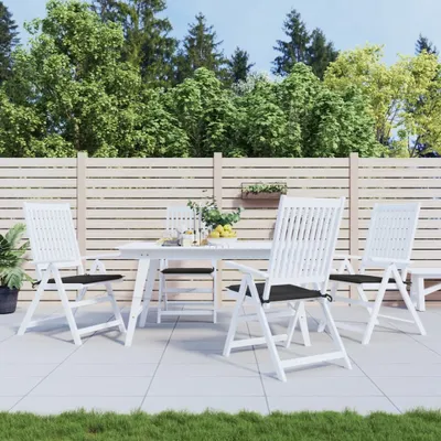 Produktbild von The Living Store Gartenstuhl-Kissen 4 Stk. Schwarz 50x50x3 cm Oxford-Gewebe