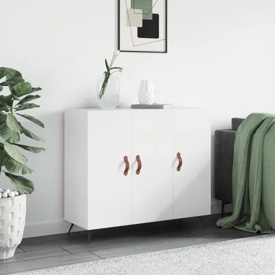 Image de vidaXL Sideboard Blanc 90x34x80 cm Bois composite
