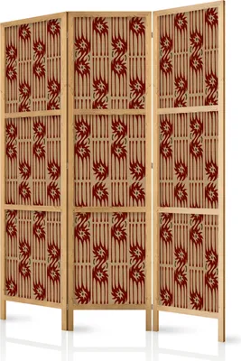 Zdjęcie produktu dla Parawan japoński Abstrakcje 135x172 cm 3-częściowy wielokolorowy