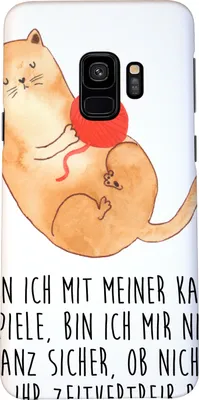 Produktbild von Mr. & Mrs. Panda Samsung Galaxy S9 Handyhülle Katze Wolle - Weiß - Geschenk, Hülle, Handy Schutzhülle, Katzen, Cat, Smartphone, Haha, Cover, Cats, Spielen