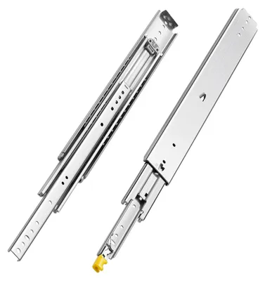 Produktbild von VEVOR 1 Paar Vollauszugsschubladenschienen 16 18 20 24 30 35 37,4 59 24 32 36 40 48 60 Zoll, 250 lbs Tragfähigkeit, verriegelbare Schubladenschienen, Kugellager mit Verriegelung, seitlich montierte Schubladenschiene, 500 lbs-61 cm