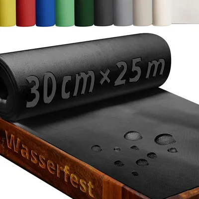 Produktbild von DecoHomeTextil Tischdecke Rolle Vliesstoff Tischläufer Vlies 80g/m² wasserabweisend Schwarz 0.3 x 25 m