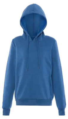 Produktbild von Damen Hoodie mit Kängurutasche, Blau, Größe L