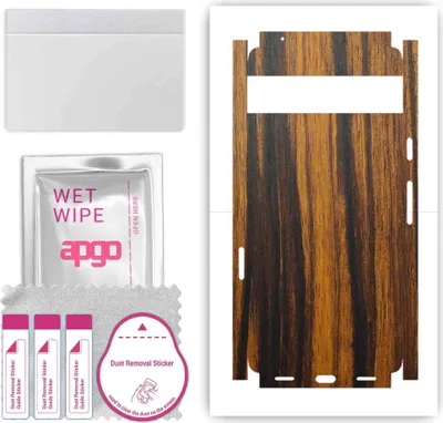 Produktbild von apgo Rückseite + Seiten Schutzfolie, Skin, kompatibel mit Google Pixel 7A, Hinten Displayschutzfolie aus Vinylfolie, kratzfest, einfache Montage - Tigerwood