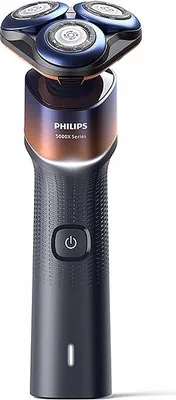 Produktbild von Philips Rasierer Serie 5000X X5012/00 Elektrischer Nass- und Trockenrasierer, Rotationstrasierer, Orange, PowerCut, Tasten, SkinGlide, Replace every 2 yrs with SH30