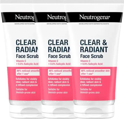 Produktbild von 3 x Neutrogena Clear & Radiant Tägliches Gesichtspeeling  je 150 ml