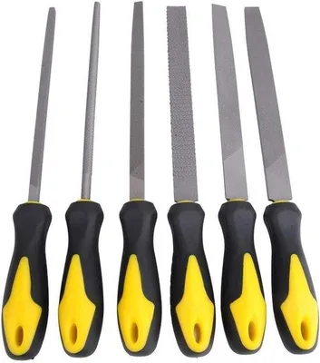 Image de Lime à bois 8 pouces, 6 pièces, acier inoxydable, manche antidérapant
