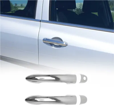 Image de Couverture de poignée de porte pour Renault Clio 2005-2012 en Acier chromé