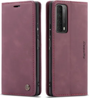 Immagine prodotto di Huawei P Smart 2021 Custodia, LaimTop Retro Custodia in Finto cuoio con funzione Stand Custodia protettiva per Huawei P Smart 2021 Rosso