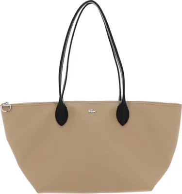 Image de LACOSTE sac à épaule sac shopper Athena Shopping Bag Eco Sand Noir taupe