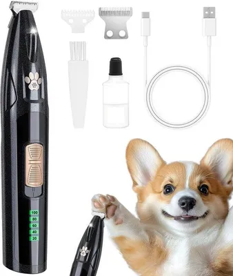 Productafbeelding van LED-nagelknipper voor honden en katten met USB-C-oplaadkabel