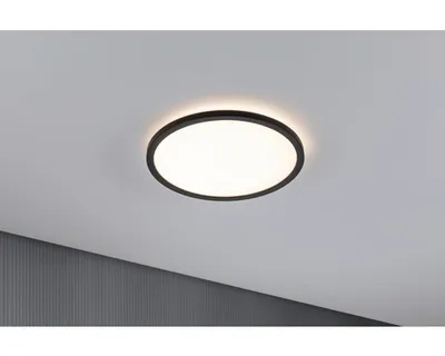 Produktbild von LED Panel 12W 1400 lm RGBW warmweiß + Farbwechsel Ø 29 cm schwarz + Backlight + Fernbedienung