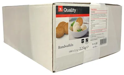 Produktbild von TGQ Rundwaffeln 1000 Stück Dessertwaffeln Eis Dessert Deko