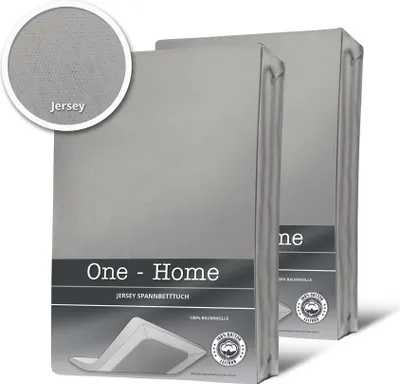 Produktbild von 2er Pack Spannbettlaken Bettlaken silber 90x200 cm - 100x200 cm Jersey Baumwolle