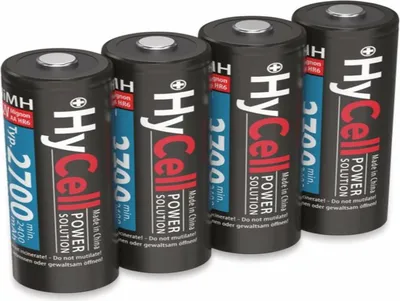 Produktbild von HyCell 5030682, Wiederaufladbarer Akku, AA, Nickel-Metallhydrid (NiMH), 1,2 V, 4 Stück(e), 2700 mAh