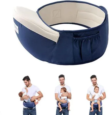 Produktbild von Babysitz mit ergonomischer Schulterstütze, für Kinder von 6 bis 36 Monaten, ausweschbarer Sitz, dunkelblau