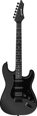 Produktbild von E-Gitarre SUCCUSSIO ST-Style Schwarz Matt Designer Studio Rock Gitarre inkl. Kabel