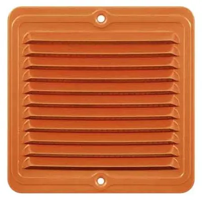 Productafbeelding van Koperen ventilatie rooster, vierkant, afmetingen 230x230 mm