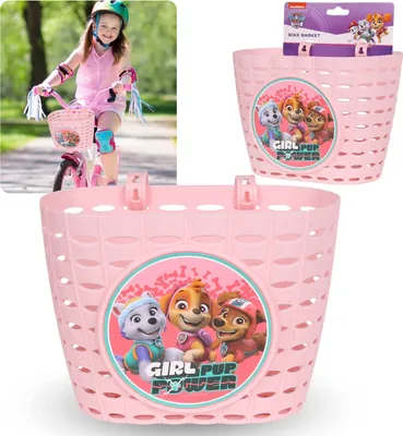 Produktbild von Paw Patrol Rosa Kinderlenkerkorb, Mädchenkorb für Fahrrad 20x15x16 cm