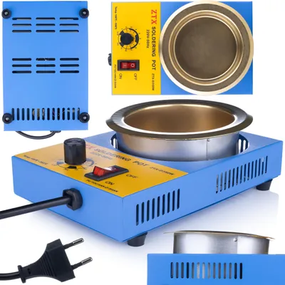 Obrázok produktu pre Rosfix 41-D Pot – Elektrická Spájkovacia Hlavica 350 W, 100 mm Ø, Kapacita 1200 g | Teplota 100 – 550 °C | Nerezová Oceľ