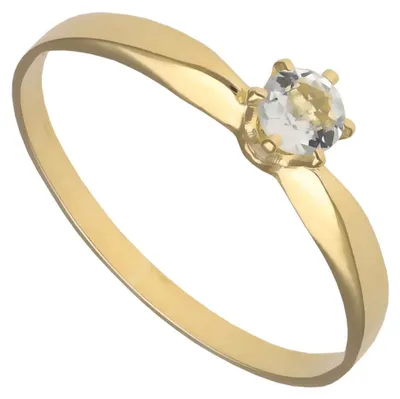 Produktbild von Ring Damenring mit Aquamarin hellblau & 585 Gold Gelbgold schlicht Innenumfang 50mm  Ø15.9mm