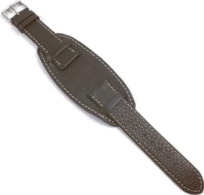 Produktbild von Minott Uhrenarmband Leder dunkelbraun mit Unterlage sehr weich 21489S, Stegbreite:22mm