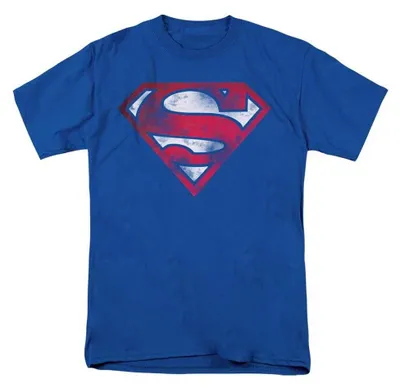 Productafbeelding van Superman - "War Torn" T-shirt voor heren/dames, uni model, aansluitende pasvorm, artikelnummer TV40399 (4XL) (Koningsblauw)