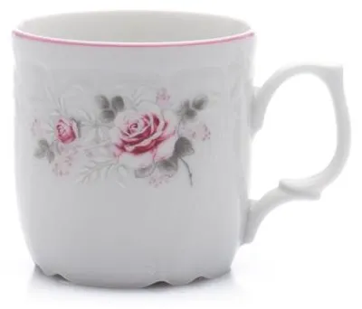 Produktbild von Thun 1794 Becher, Tschechisches Porzellan, Bernadotte, 250 ml, rosa, rosa Streifen, Thun