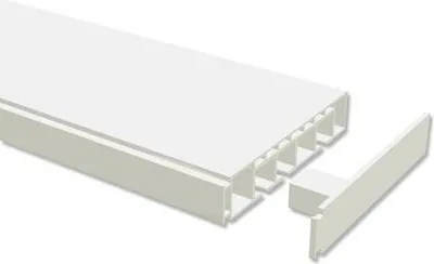 Produktbild von Interdeco Gardinenschiene / Vorhangschiene Kunststoff Weiß, Typ Concept, 3-läufig, 120 cm