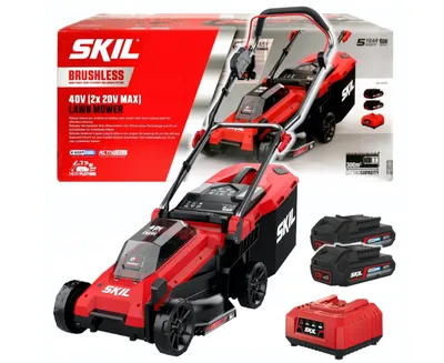 Obrázek produktu pro SKIL 0130BA Akku-Rasenmäher Brushless (2x20 V, 4 cm Schnittbreite, kabellos)