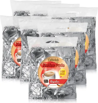 Produktbild von 7x Cafeclub Regular Kaffeepads Megabeutel je 100 stk. normale Röstung