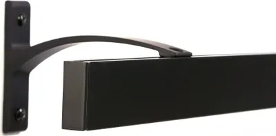 Produktbild von Gardinenschiene Innenlauf auf Maß 1-läufig Schwarz - Serie Curve – 140cm