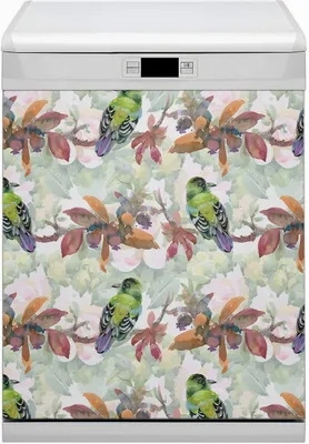 Produktbild von Abwaschbar 60x70 cm Geschirrspüle Magnetmatte Küche Dekorative  - Vögel exotisch