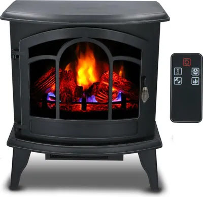 Obrázok produktu pre alpina elektrický atmosférický krb Vicenza - diaľkové ovládanie a časovač - LED plamene - 2000W - čierny