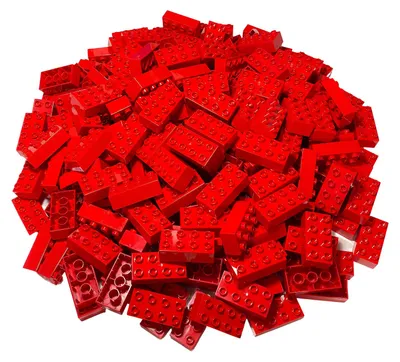 Produktbild von LEGO® DUPLO® 2x4 Steine Bausteine Grundbausteine Rot - 3011 NEU! Menge 80x
