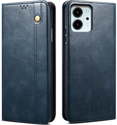 Produktbild von Honor 80 SE Hülle, Leder Flip Brieftasche Schutzhülle mit Standfunktion für Honor 80 SE Blau