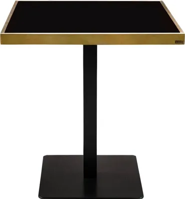 Produktbild von Casa Padrino Luxus Esstisch Schwarz / Gold 70 x 70 x H. 76 cm - Esszimmermöbel