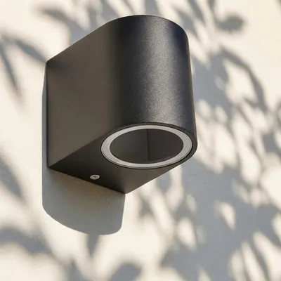 Produktbild von Maxkomfort Außenwandleuchte 1267-BK1, 1x GU10 IP44 Aluminium in Schwarz
