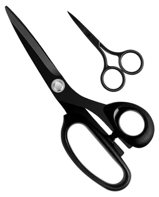 Produktbild von Linkshänder-Nähschere für Leder, 21 cm mit Edelstahlklinge, schwarz (9 cm Stickschere)