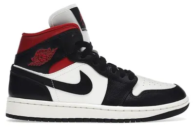 Image de Air Jordan 1 Mid Black Gym Red - EU : 37.5