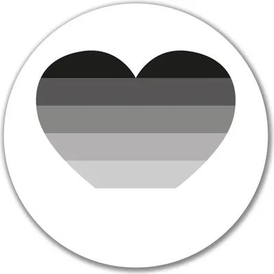 Produktbild von Huuraa Aufkleber Heterosexuell Flagge LGBTQ Herz 10cm rund Sticker Geschenkidee