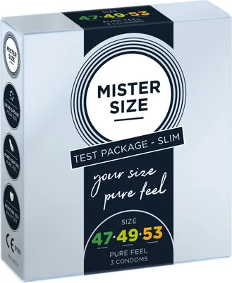 Produktbild von 3x Mister Size Kondome Probierset 47 / 49 / 53 mm - kleine Kondome - 480577