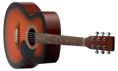 Productafbeelding van Akoestische gitaar, complete set met tas, ideaal voor beginners, bruin