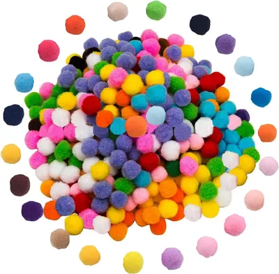 Imagen del producto de Pompones de 10 mm, 1000 unidades, en colores variados, para proyectos de manualidades creativas