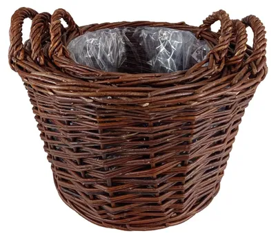 Immagine prodotto di Cesto rotondo in vimini per frutta o verdura, diametro 34 cm