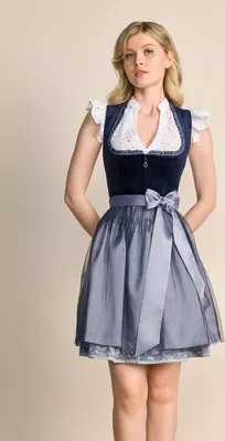 Produktbild von Krüger - Dirndl Joelina (60cm), (415168-060), Größe:36, Farbe:blau (0080)