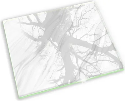 Produktbild von Unterlage für Kerzen Minimalistisch Glas Gummifüße - 60x52 cm - Zarter Marmor