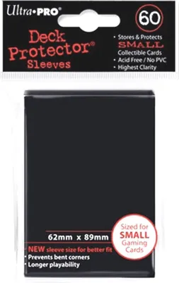 Zdjęcie produktu dla Rękawy ochronne Amigo Ultra Pro Black Protector małe 60 sztuk w opakowaniu
