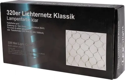 Produktbild von Lichternetz Lichterkette Lichtervorhang 320 Lichter außen/innen warmweiß Netz