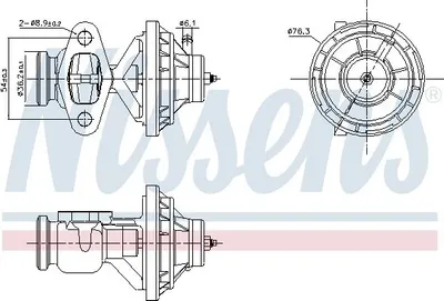 Produktbild von NISSENS 98342 AGR-Ventil für VW Golf IV Schrägheck (1J1) Abgasrückführungsventil